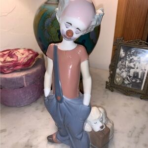 Lladró Figurine Weary Travellers / Destination Big Top #6245 Clown w/ dog